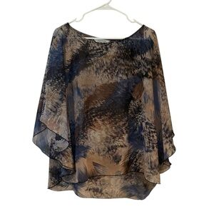 Y2K Flowy Mesh Women's Top Size XL Alison Taylor